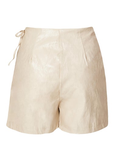 Quiz Stone Faux Leather Skort