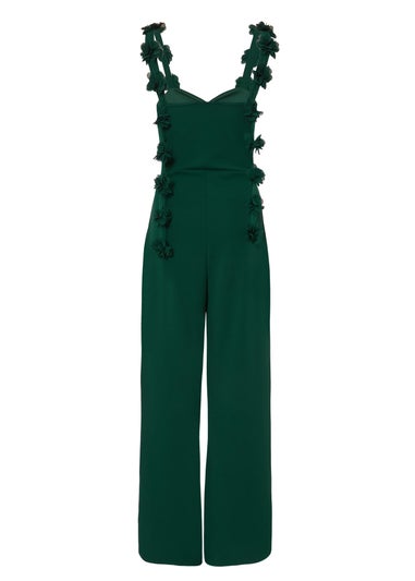 Quiz Green Floral Strap Jumpsuit