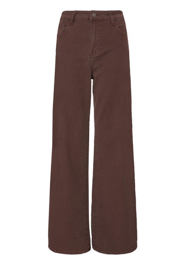 Quiz Brown Wide Leg Jeans