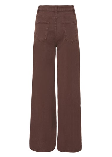 Quiz Brown Wide Leg Jeans