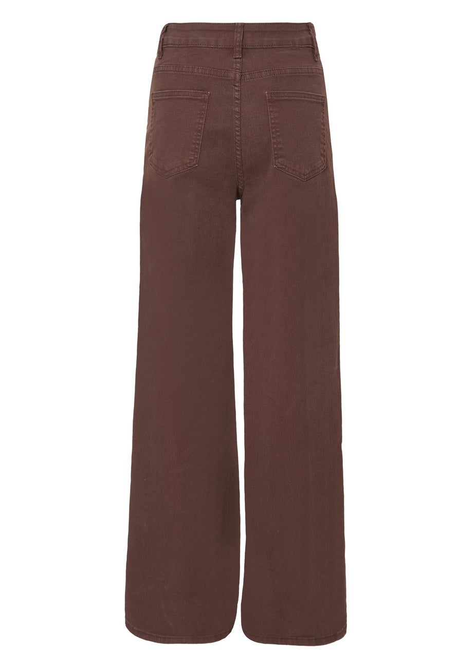 Quiz Brown Wide Leg Jeans