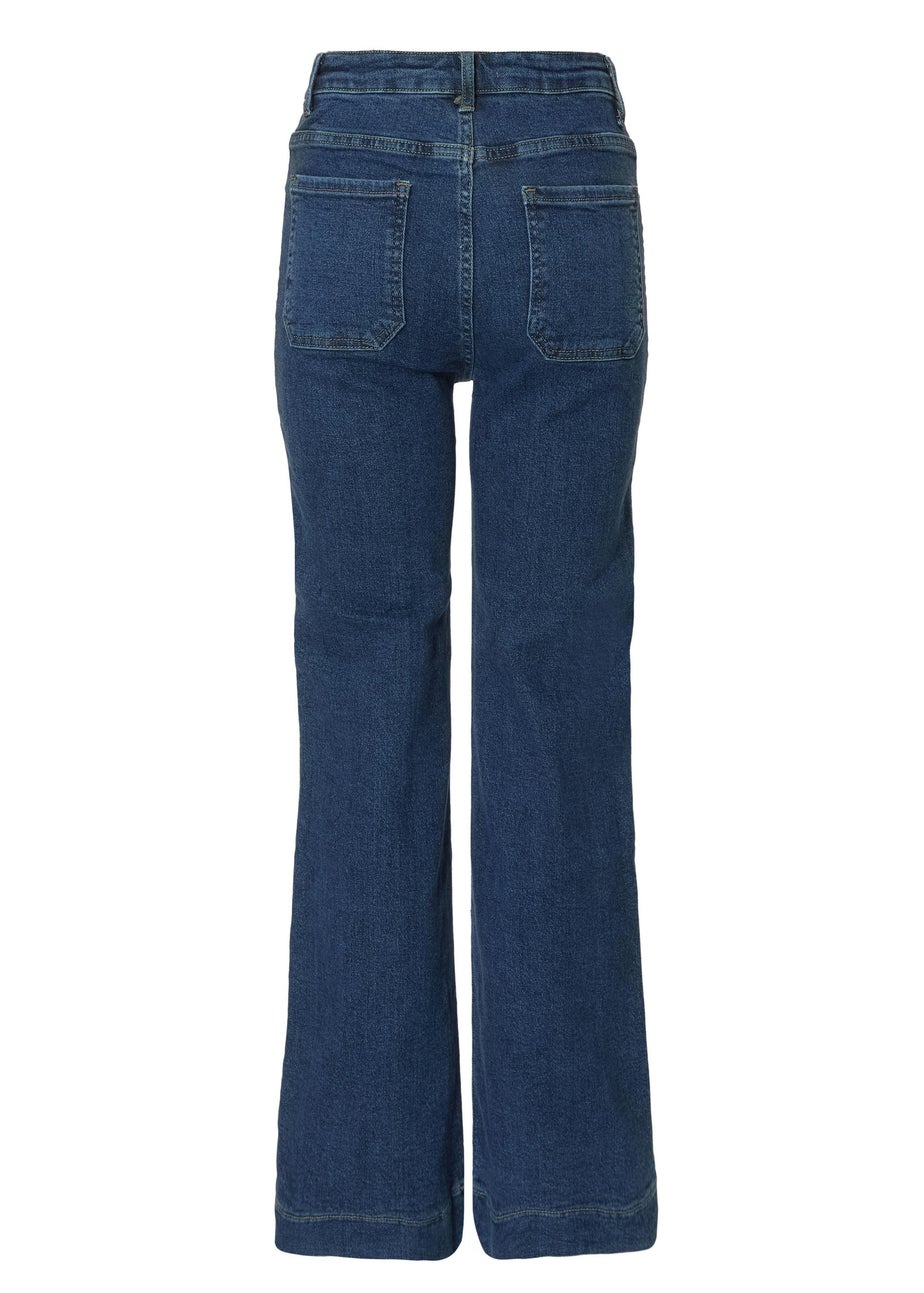 Quiz Blue Diamante Front Pocket Jeans