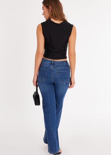 Quiz Blue Denim Diamante Jeans