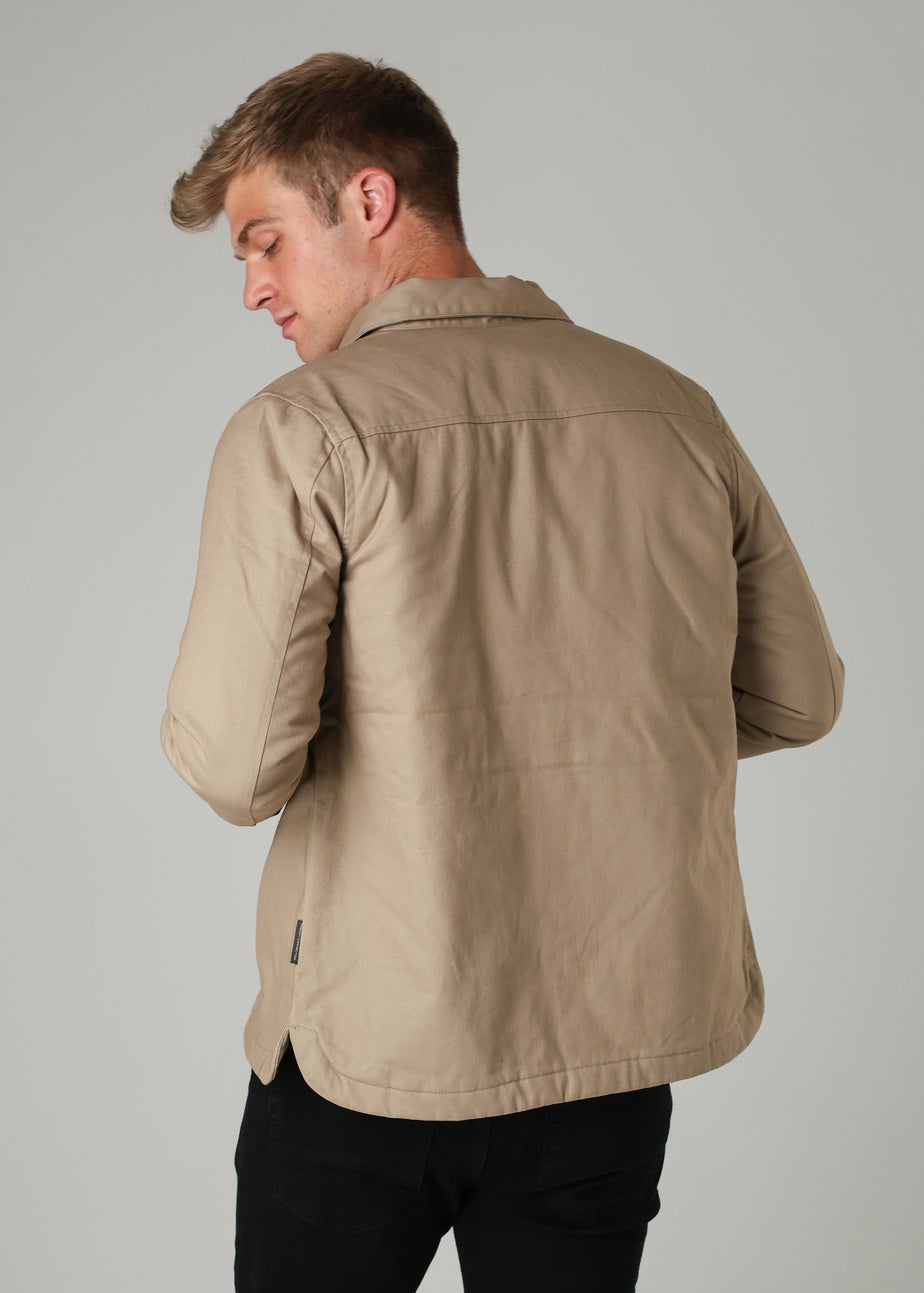 French Connection Stone Cotton Worker-Style Button Overshirt