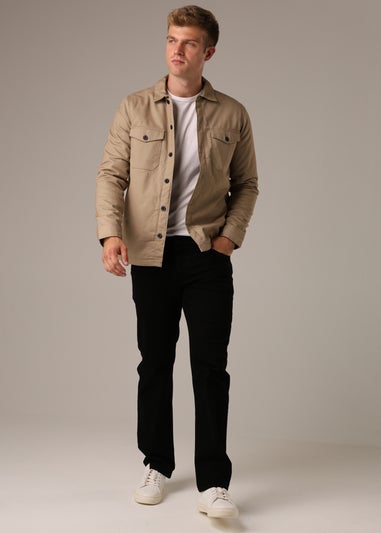 French Connection Stone Cotton Worker-Style Button Overshirt