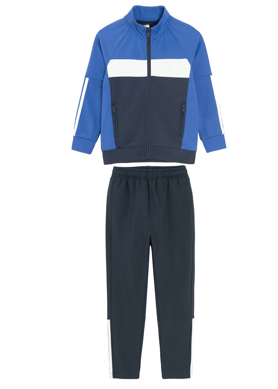 Cool Club Blue 2-Piece Tracksuit Jacket & Track Pants Outfit Set (3-7 yrs)