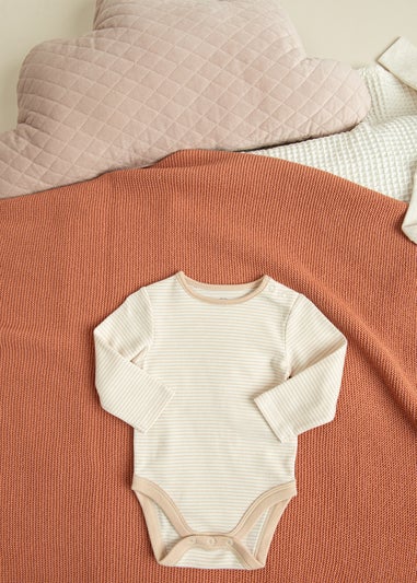 Cool Club Beige 4-Pack Printed Long Sleeve Bodysuits (1-9 mnths)