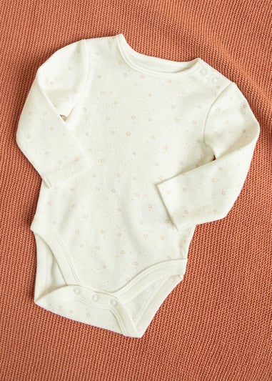 Cool Club Beige 4-Pack Printed Long Sleeve Bodysuits (1-9 mnths)