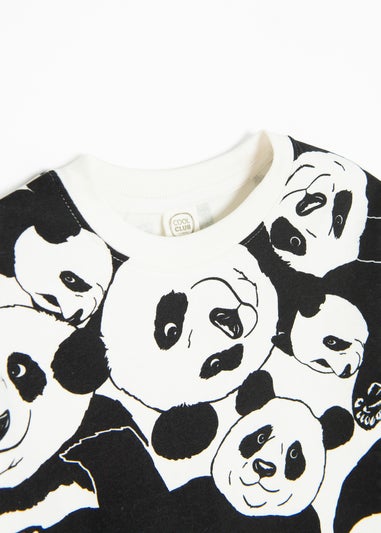 Cool Club White Sweatshirt With Panda Print (3-8 yrs)