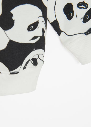 Cool Club White Sweatshirt With Panda Print (3-8 yrs)