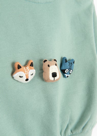 Cool Club Green Printed Sweatshirt (2-24 mnths)