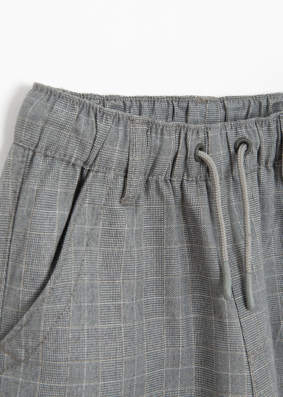 Cool Club Grey Relaxed Straight-Leg Striped Trousers With Drawstring Waist (2-8 yrs)