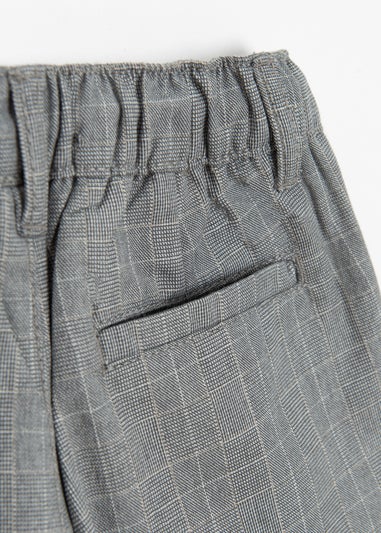 Cool Club Grey Relaxed Straight-Leg Striped Trousers With Drawstring Waist (2-8 yrs)