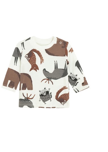 Cool Club White Printed Long Sleeve T-Shirt (2-24 mnths)