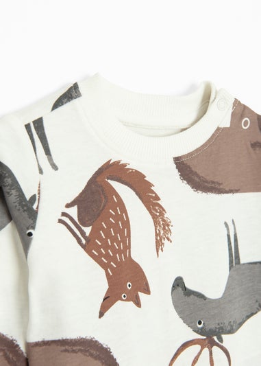 Cool Club White Printed Long Sleeve T-Shirt (2-24 mnths)