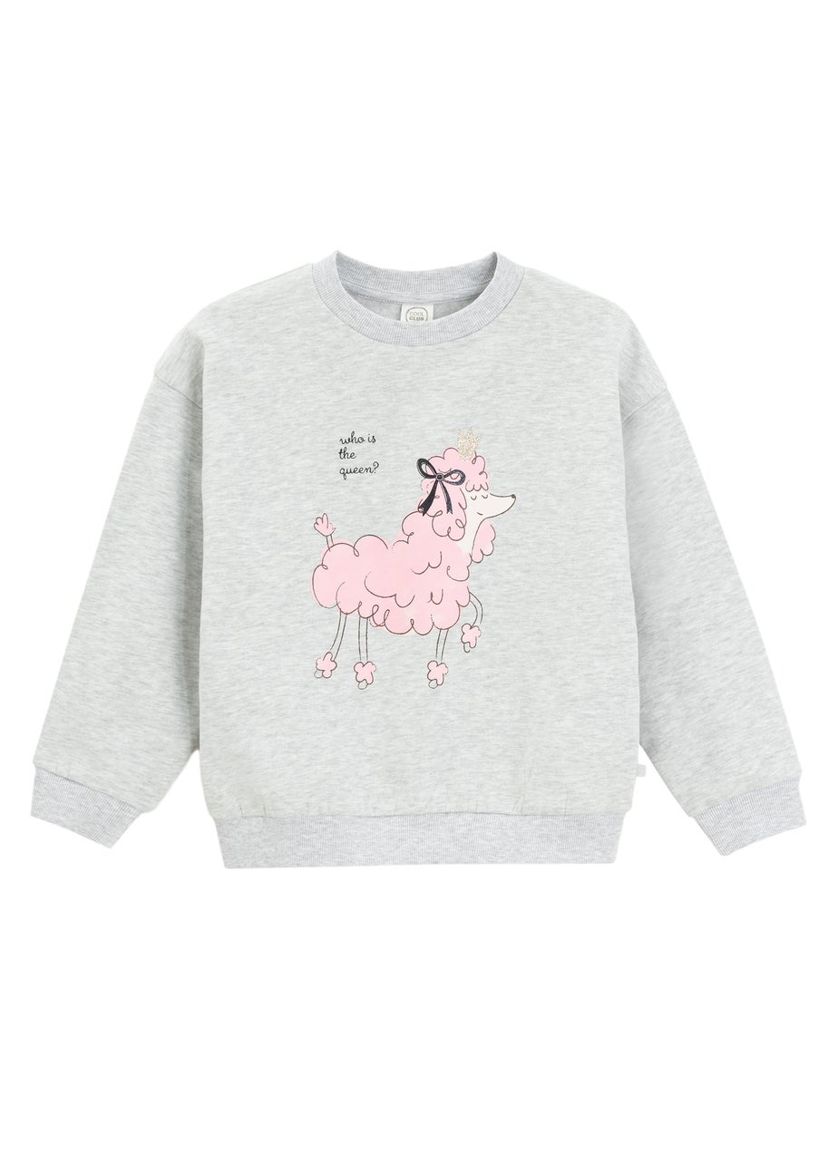 Cool Club Grey Cosy Poodle Print Sweatshirt (3-8 yrs)