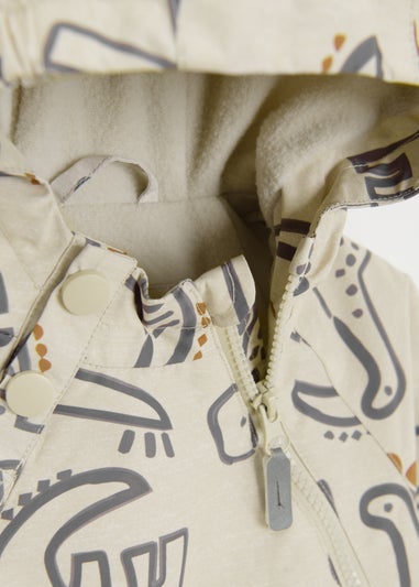 Cool Club Beige Printed Hooded Windbreaker (3-24 mnths)