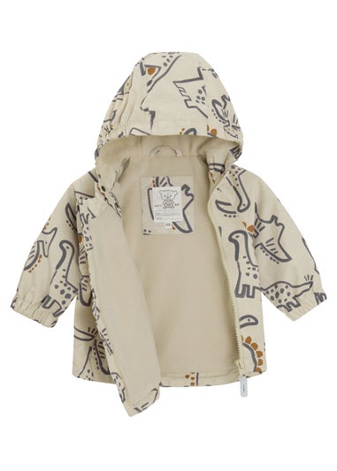 Cool Club Beige Printed Hooded Windbreaker (3-24 mnths)