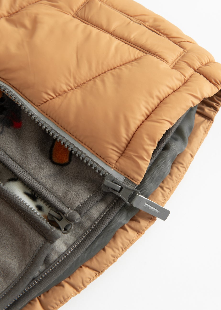 Cool Club Brown 2-Piece Printed Fleece & Bodywarmer Set (3-24 mnths)