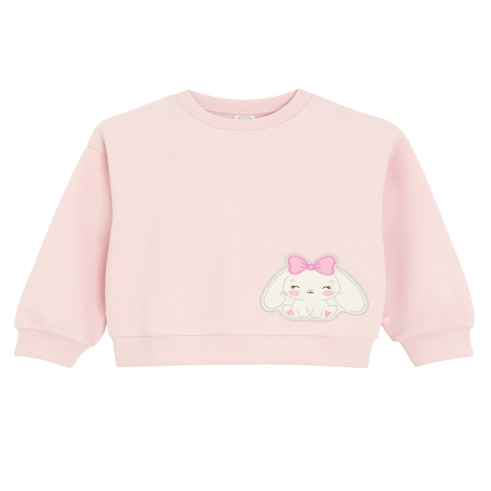 Cool Club Pink 2-Piece Sweatshirt & Jogger Outfit Set (2-8 yrs)