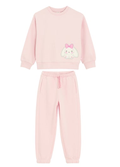 Cool Club Pink 2-Piece Sweatshirt & Jogger Outfit Set (2-8 yrs)