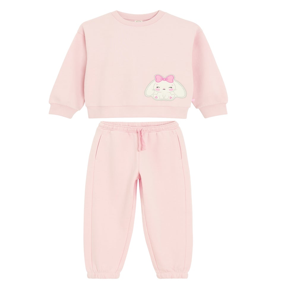 Cool Club Pink 2-Piece Sweatshirt & Jogger Outfit Set (2-8 yrs)