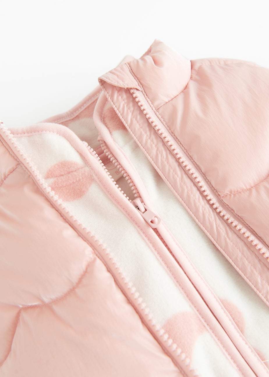 Cool Club Pink 2-Piece Printed Fleece & Bodywarmer Set (3-24 mnths)