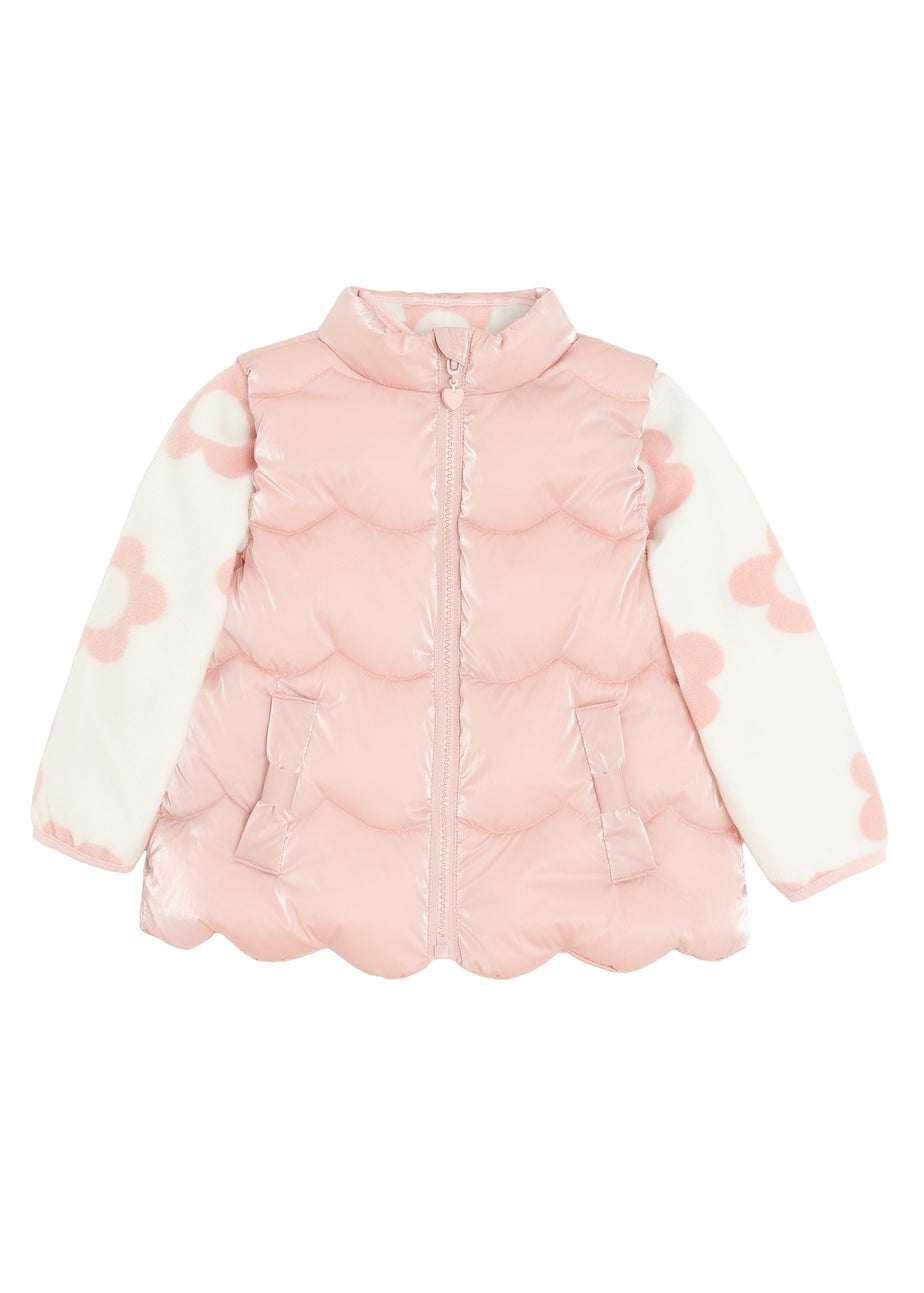 Cool Club Pink 2-Piece Printed Fleece & Bodywarmer Set (3-24 mnths)