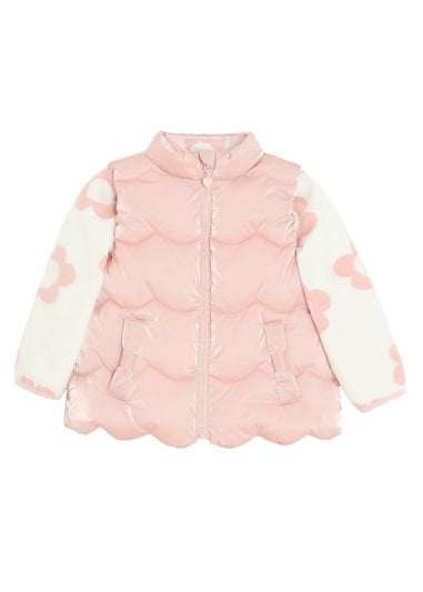 Cool Club Pink 2-Piece Printed Fleece & Bodywarmer Set (3-24 mnths)