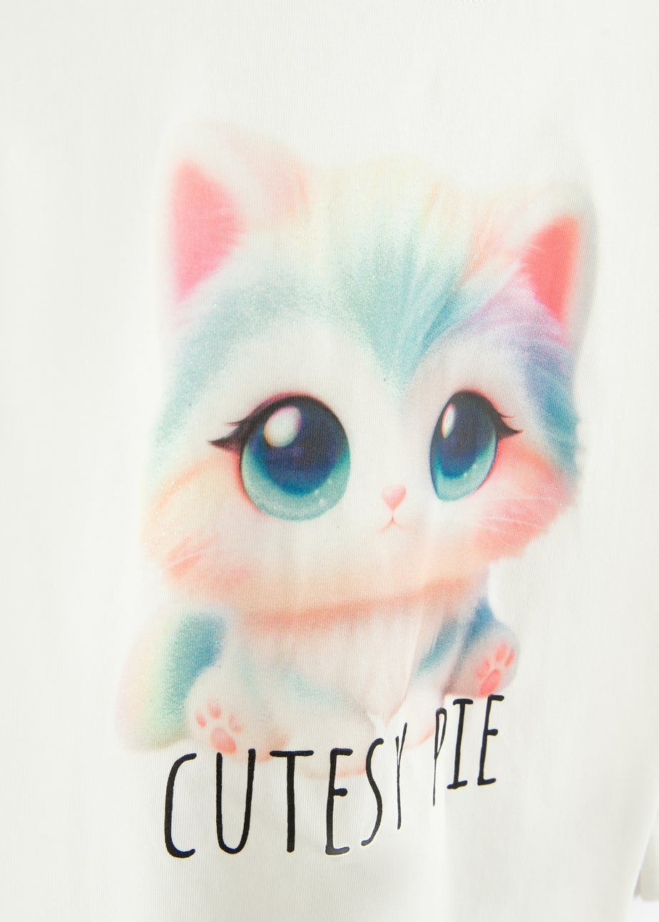 Cool Club White Long Sleeve Printed Graphic T-Shirt (3-8 yrs)