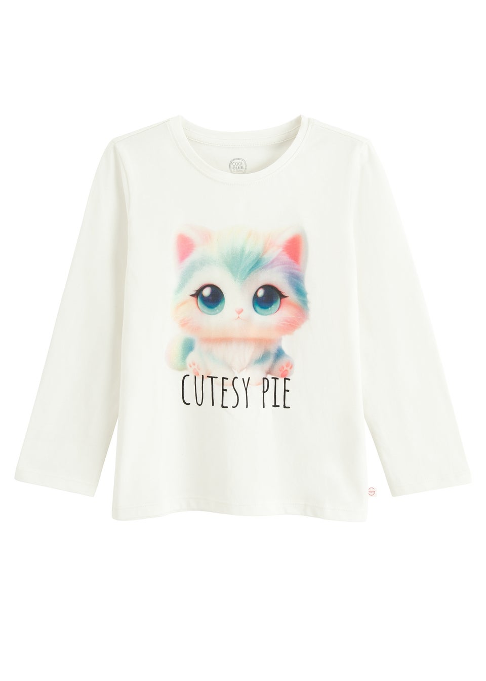 Cool Club White Long Sleeve Printed Graphic T-Shirt (3-8 yrs)