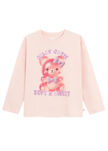 Cool Club Pink Long Sleeve Printed Graphic T-Shirt (2-8 yrs)