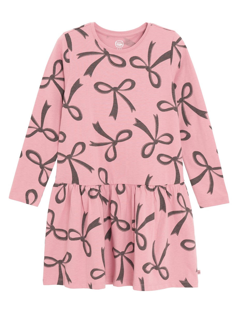 Cool Club Pink Printed Long Sleeve Dress (3-8yrs)
