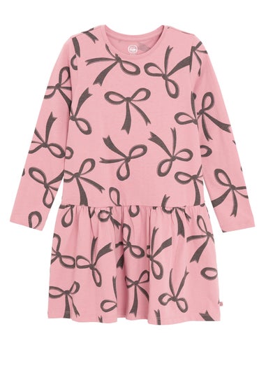 Cool Club Pink Printed Long Sleeve Dress (3-8yrs)