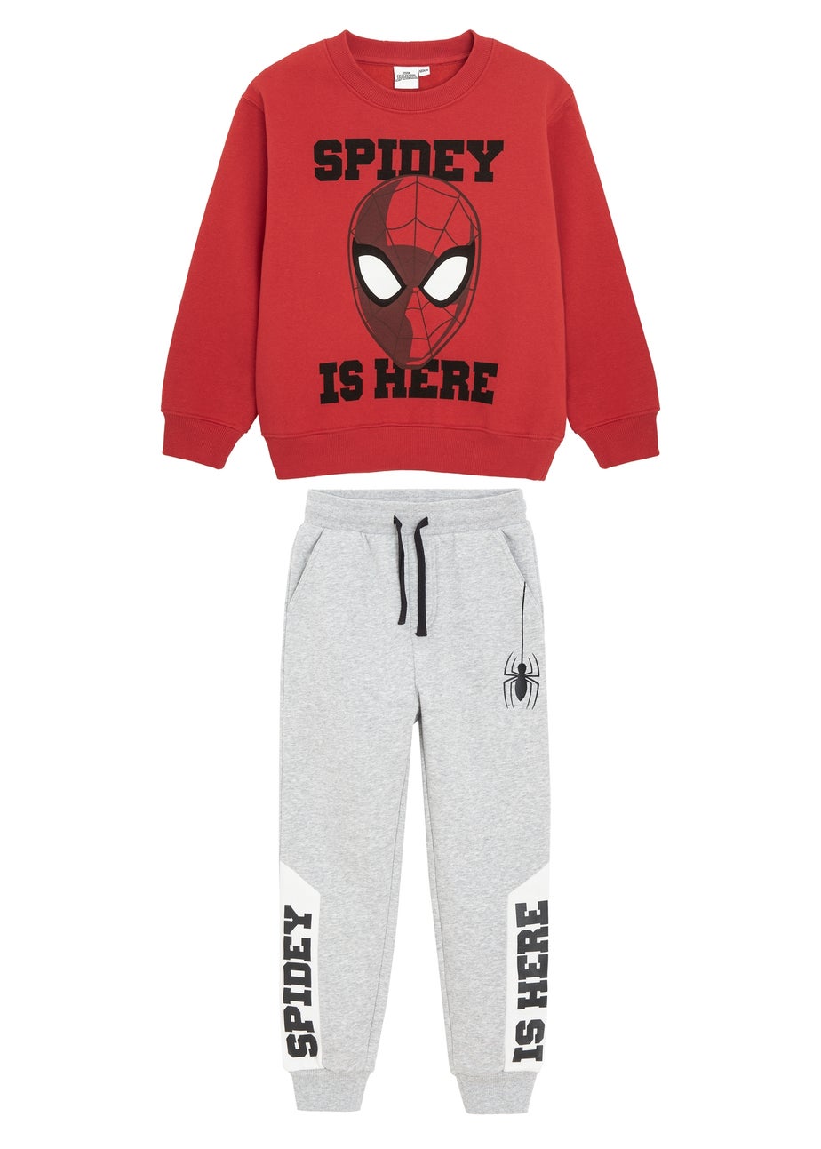 Cool Club Red Spider-Man 2-Piece Sweatshirt & Jogger Outfit Set (2-8 yrs)
