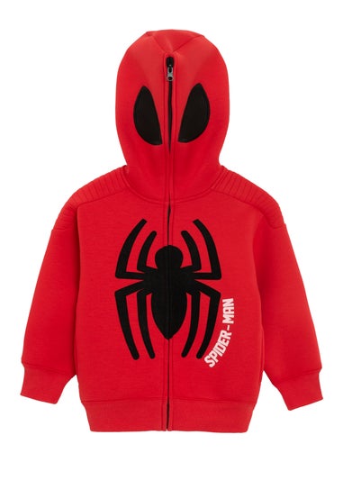 Cool Club Red Spider-Man Full Zip-Up Front Printed Hoodie (2-8 yrs)