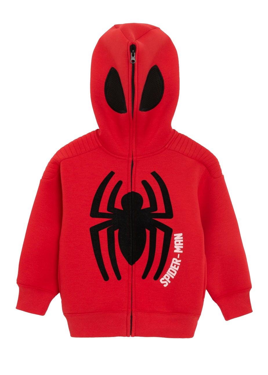 Cool Club Red Spider-Man Full Zip-Up Front Printed Hoodie (2-8 yrs)