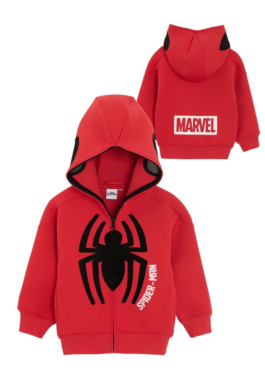 Cool Club Red Spider-Man Full Zip-Up Front Printed Hoodie (2-8 yrs)