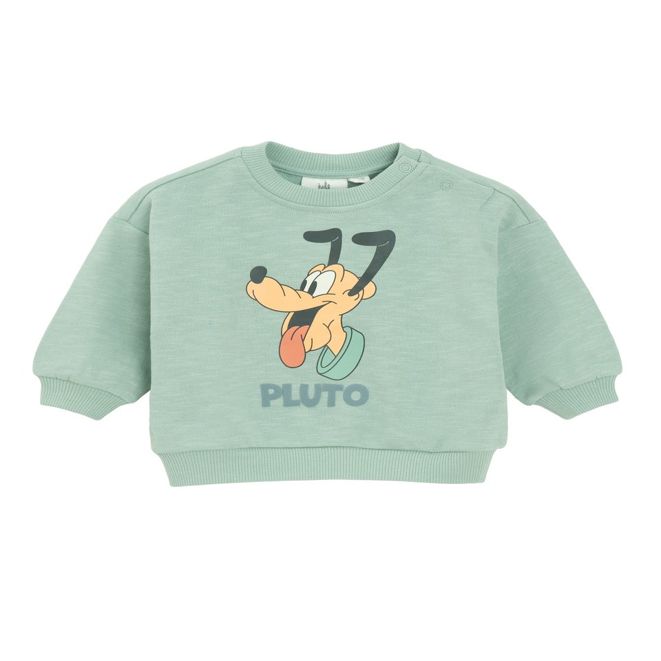 Cool Club Grey Pluto Print Classic Crew Neck Sweatshirt (2-24 months)