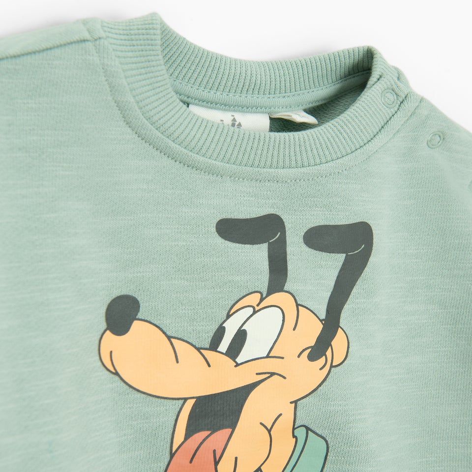 Cool Club Grey Pluto Print Classic Crew Neck Sweatshirt (2-24 months)