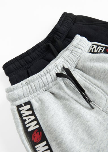 Cool Club Black Spider-Man 2-Pack Printed Joggers With Drawstring Waist (2-8 yrs)