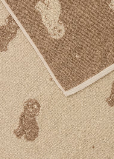 Natural Cockapoo Jacquard Hand Towel