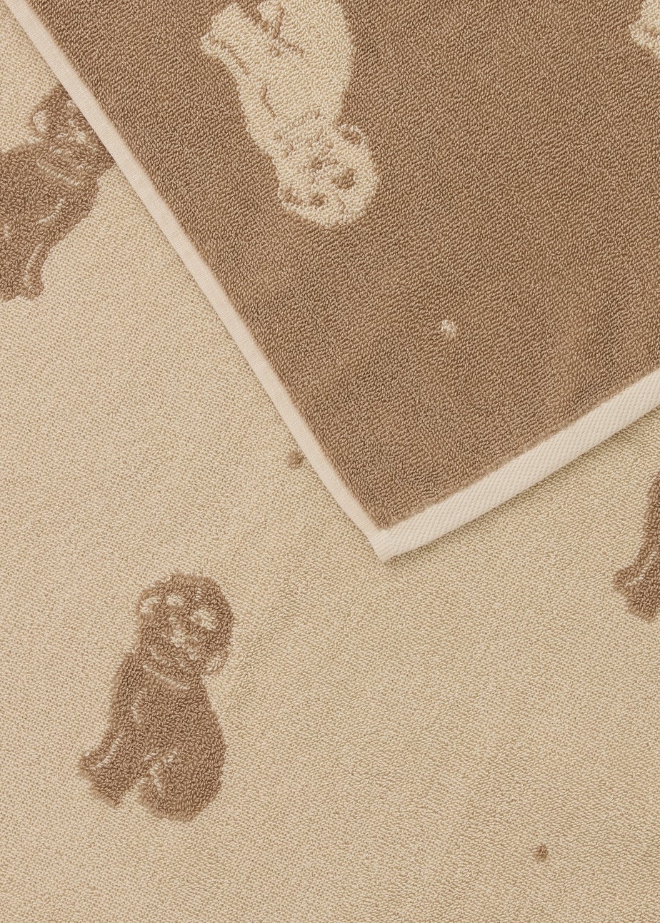 Natural Cockapoo Jacquard Hand Towel
