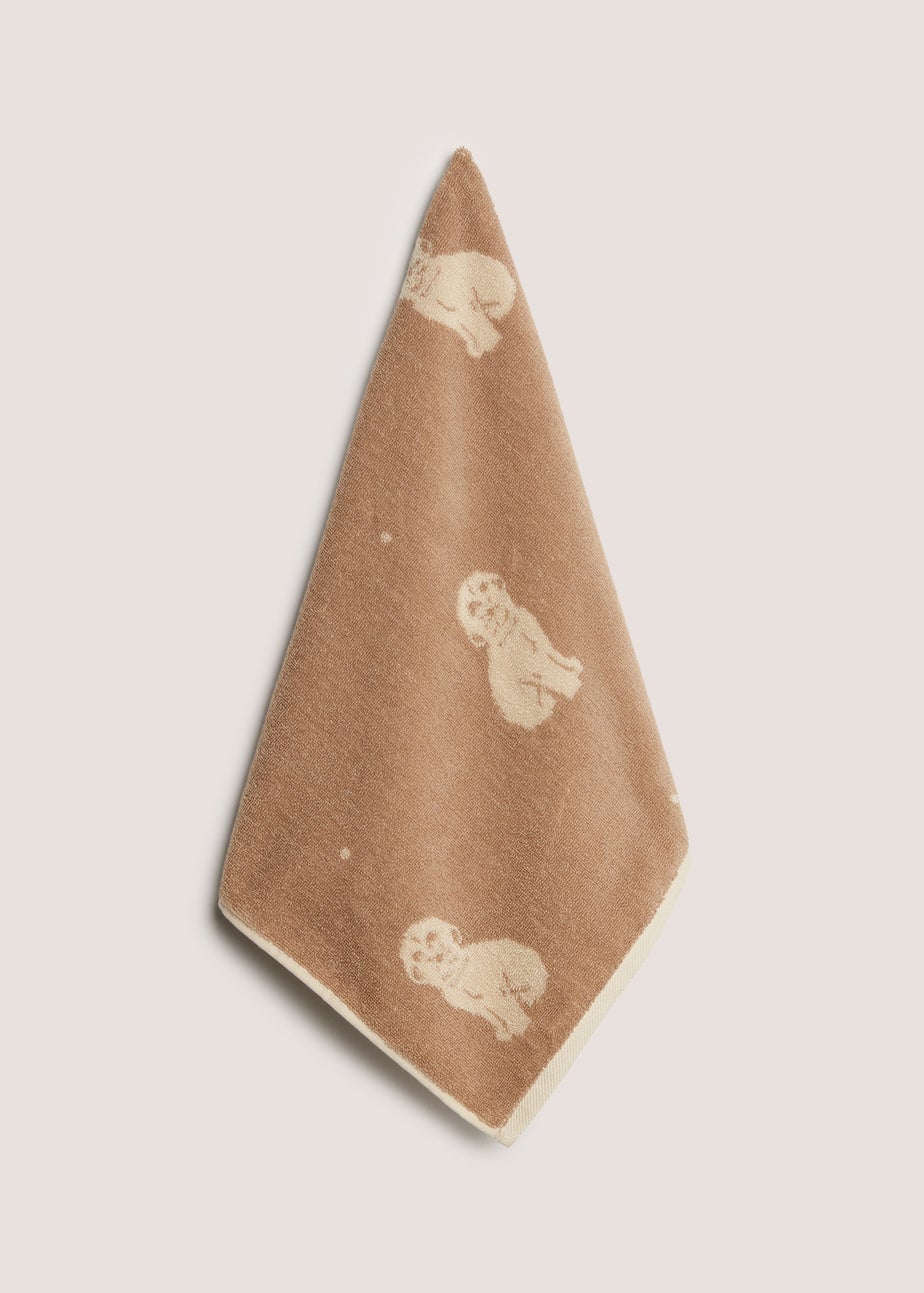 Natural Cockapoo Jacquard Hand Towel