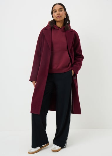 Burgundy Volume Oversized Hoodie