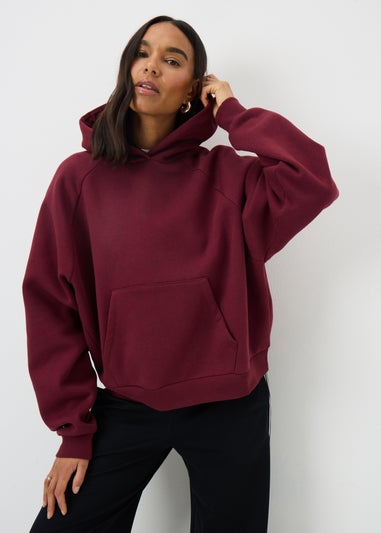 Burgundy Volume Oversized Hoodie