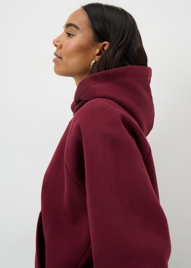 Burgundy Volume Oversized Hoodie