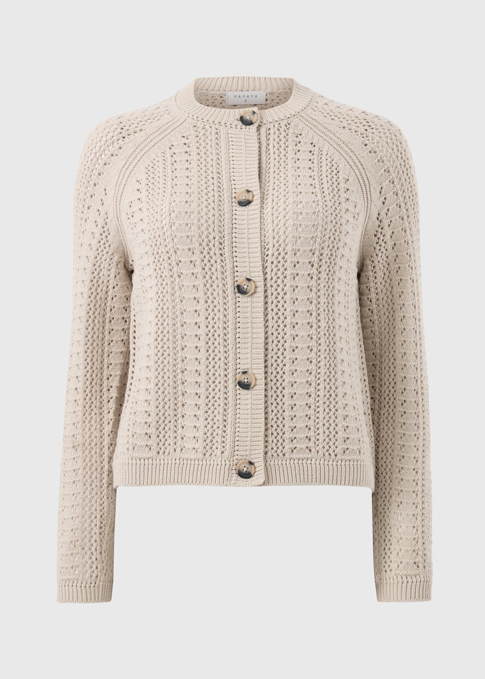 Oatmeal Open Stitch Cardigan