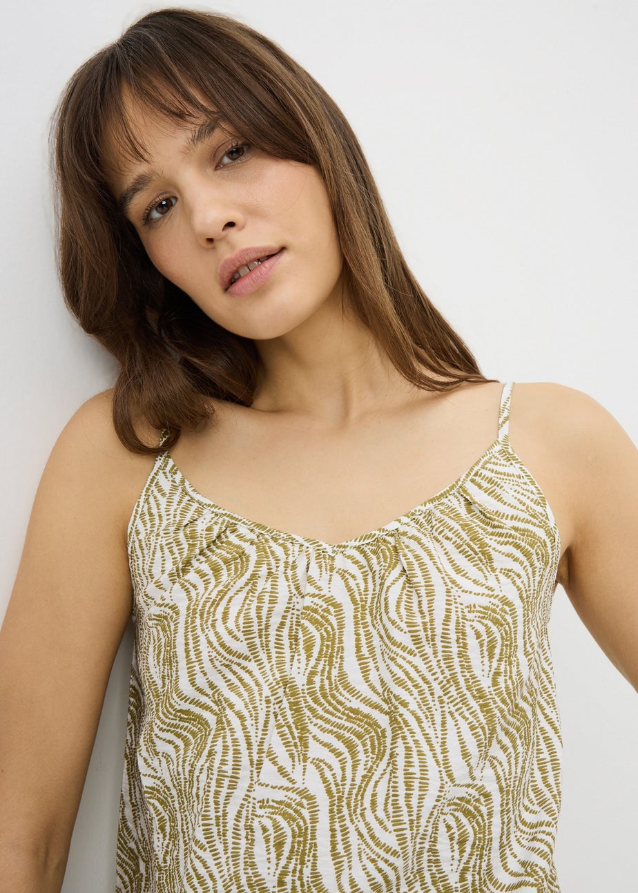Green Printed Cami Top