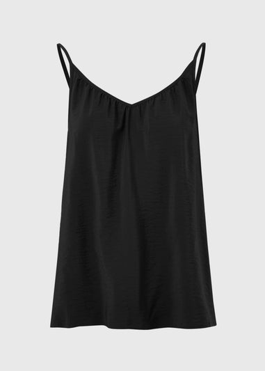 Black Ruched Cami Top